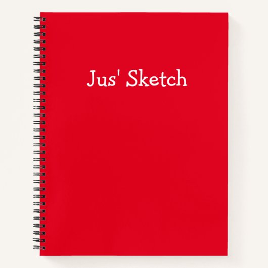 Jus Sketch Cute Girly Funny Simple Tekening Art Notitieboek (Voorkant)