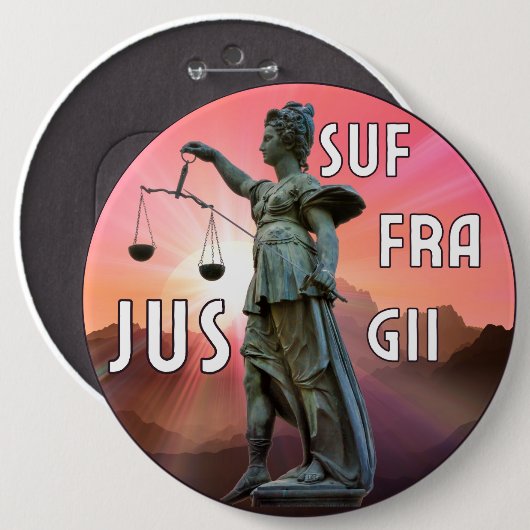 Jus Suffragii Historisch stemrecht Ronde Button 6,0 Cm (Voorkant /achterkant)