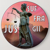 Jus Suffragii Historisch stemrecht Ronde Button 6,0 Cm (Voorkant)
