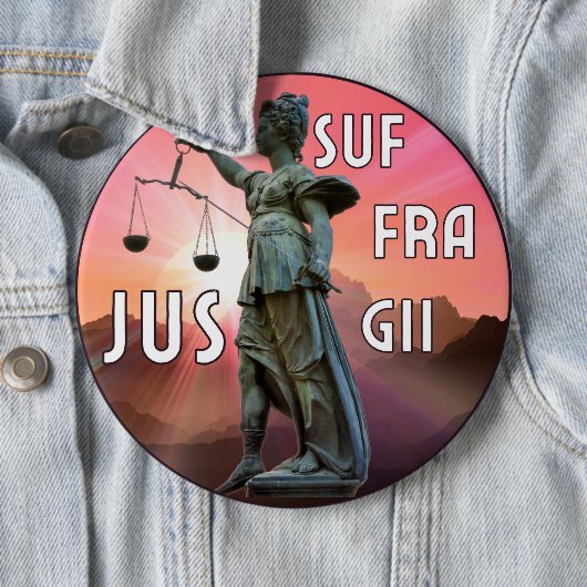 Jus Suffragii Historisch stemrecht Ronde Button 6,0 Cm (In situ)