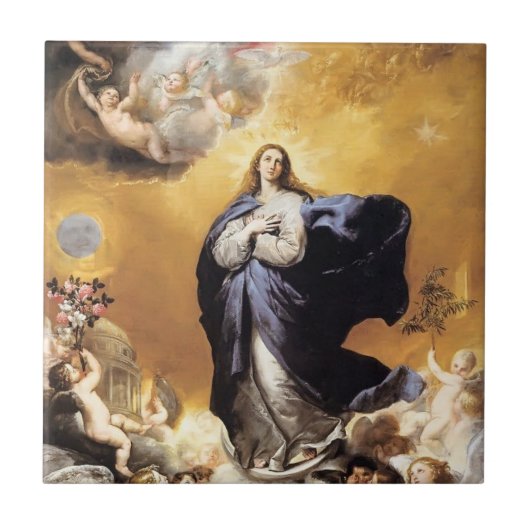 Jusepe de Ribera- Immaculate Conception Tegeltje (Voorkant)