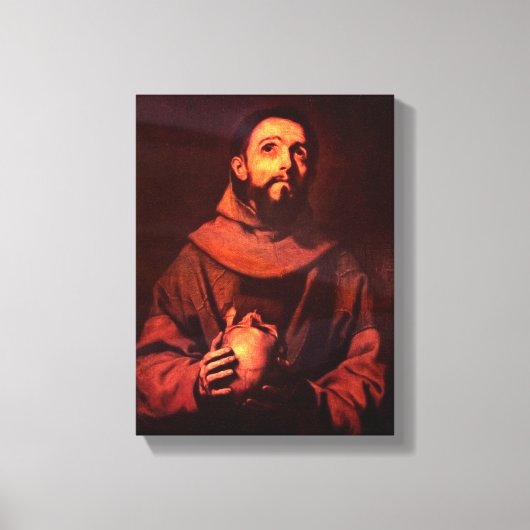 Jusepe de Ribera - Sint Franciscus van Assisi Canvas Afdruk (Voorkant)