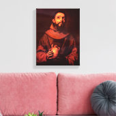 Jusepe de Ribera - Sint Franciscus van Assisi Canvas Afdruk (Insitu (Woonkamer))