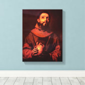 Jusepe de Ribera - Sint Franciscus van Assisi Canvas Afdruk (Insitu (Houten vloer))