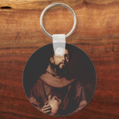 Jusepe de Ribera- St. Francis van Assisi Sleutelhanger (Voorkant)