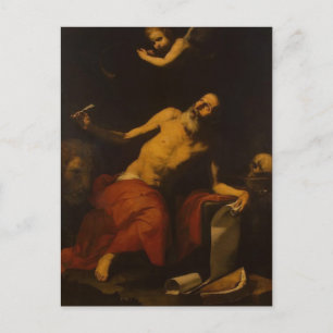 Jusepe de Ribera-St. Jerome hoort de laatste Trump Briefkaart