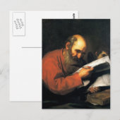 Jusepe de Ribera-St. Matthew met de engel Briefkaart (Voorkant / Achterkant)