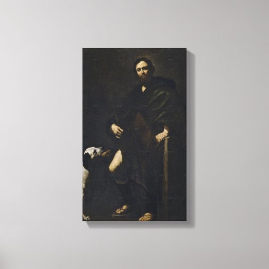 Jusepe de Ribera - St Roch Canvas Afdruk (Voorkant)
