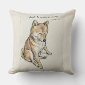 "Just 5 More Minutes" Sleepy Shiba Inu Nap Art Kussen (Voorkant)