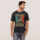 Just A Boy Who Loves Australian Shepherd for Boys T-shirt (Voorkant volledig)