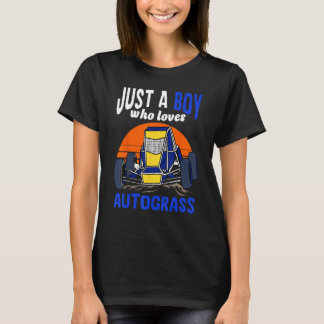 Just A Boy Who Loves Autograss Retro 1 T-shirt