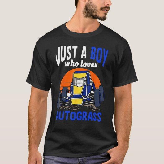 Just A Boy Who Loves Autograss Retro 1 T-shirt (Voorkant)