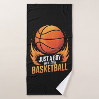 Just A Boy Who Loves Basketball Badhanddoek