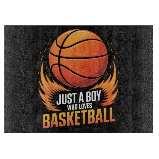 Just A Boy Who Loves Basketball Snijplank (Voorkant)