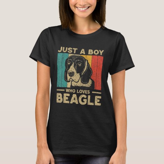 Just A Boy Who Loves Beagle for Boys T-shirt (Voorkant)