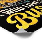 Just A Boy Who Loves Buses School Bus Driver Costu Poster (Hoek)