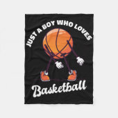 Just A Boy Who Loves Bysketbyll beroemd gemaakt do Fleece Deken (Voorkant)