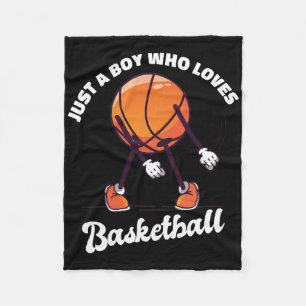 Just A Boy Who Loves Bysketbyll beroemd gemaakt do Fleece Deken