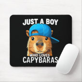 Just A Boy Who Loves Capybaras Muismat (Met muis)