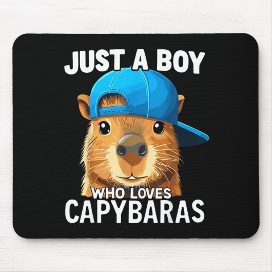 Just A Boy Who Loves Capybaras Muismat (Voorkant)