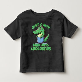 Just A Boy Who Loves Crocodiles Kinder Shirts