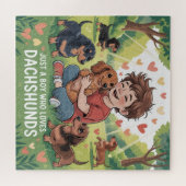 Just A Boy Who Loves Dachshunds Legpuzzel (Horizontaal)