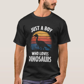 Just A Boy Who Loves Dinosaurs Fossil Hunter Kids  T-shirt