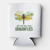 Just a Boy who loves Dragonflies. Dragonflies Drag Blikjeskoeler (Voorkant)