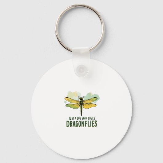 Just a Boy who loves Dragonflies. Dragonflies Drag Sleutelhanger (Voorkant)