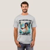 Just a Boy Who Loves Ducks - Duck Lover - T-shirt (Voorkant volledig)