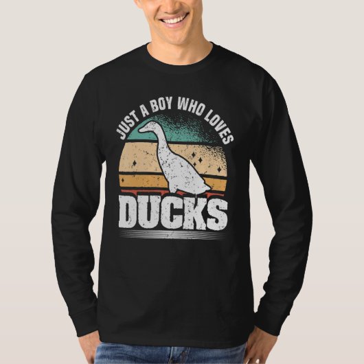 Just A Boy Who Loves Ducks Duck T-shirt (Voorkant)