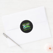 Just A Boy Who Loves Garbage Truck Traruck Boys Ki Ronde Sticker (Envelop)