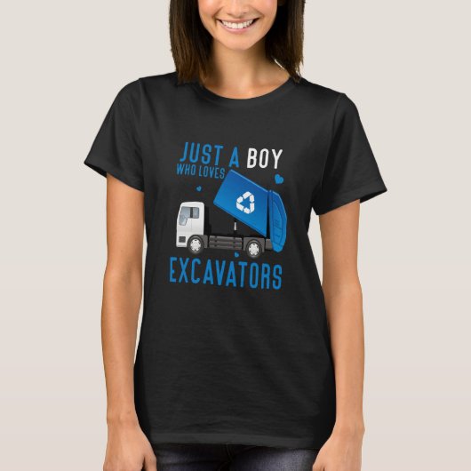 Just A Boy Who Loves Garbage Trucks idea  2 T-shirt (Voorkant)