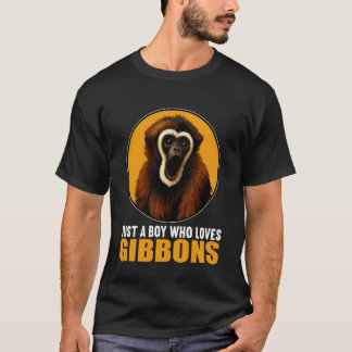 Just a Boy who Loves Gibbons Gibbon T-shirt