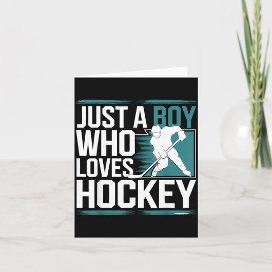 Just A Boy Who Loves Hockey  Kaart (Voorkant)
