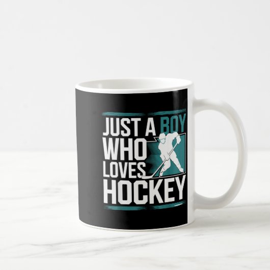 Just A Boy Who Loves Hockey  Koffiemok (Rechts)