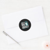 Just A Boy Who Loves Hockey  Ronde Sticker (Envelop)