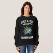 Just A Boy Who Loves Hummingbirds u2013 Funny Humm Trui (Voorkant volledig)