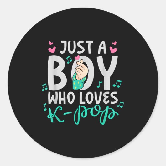 Just A Boy Who Loves K-p Fandom Celebration  Ronde Sticker (Voorkant)
