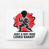 Just A Boy Who Loves Karate Martial Arts Karate Lo Muismat (Met muis)