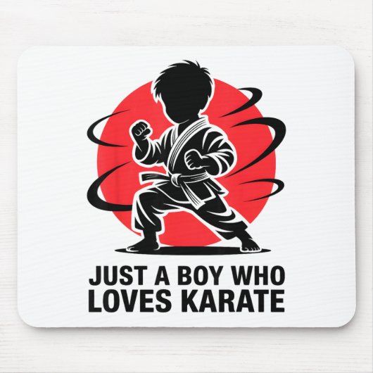 Just A Boy Who Loves Karate Martial Arts Karate Lo Muismat (Voorkant)