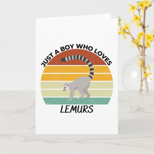 Just a boy who loves lemurs kaart (Gele Bloem)