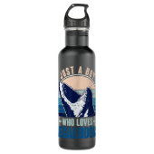 Just A Boy Who Loves Megalodons - Megalodon Shark Waterfles (Voorkant)