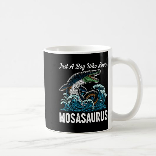 Just A Boy Who Loves Mosasaurus  Koffiemok (Rechts)