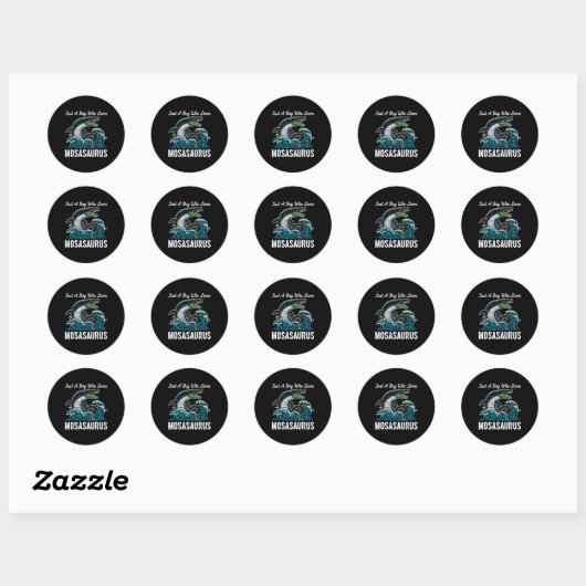 Just A Boy Who Loves Mosasaurus  Ronde Sticker (Vel)