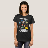 Just A Boy Who Loves Planets Solar System Astrolog T-shirt (Voorkant volledig)