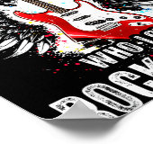 Just A Boy Who Loves Rock And Roll Rock Band Guita Poster (Hoek)