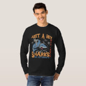 Just a Boy Who Loves Sharks and Astronauts T-shirt (Voorkant volledig)