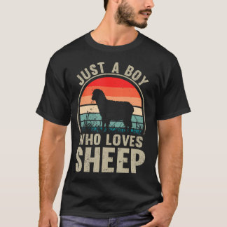 Just A Boy Who Loves Sheep Recto Farmer Sheep Love T-shirt