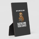 Just A Boy Who Loves Sloths and Video Games Gamer  Fotoplaat (Zijkant)